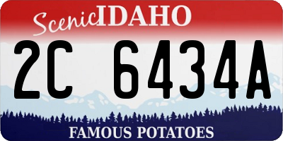 ID license plate 2C6434A