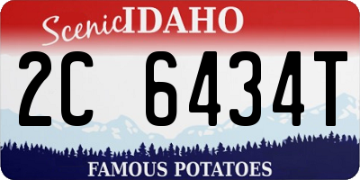 ID license plate 2C6434T