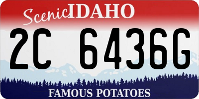 ID license plate 2C6436G