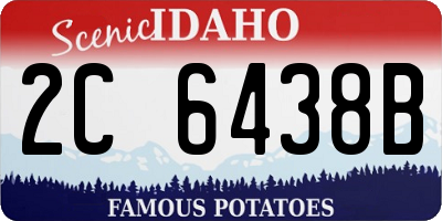 ID license plate 2C6438B