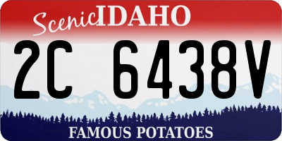 ID license plate 2C6438V