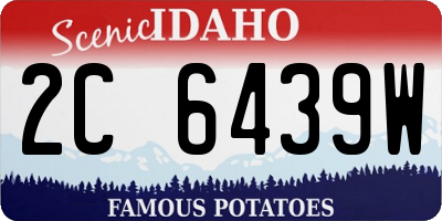 ID license plate 2C6439W