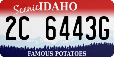 ID license plate 2C6443G
