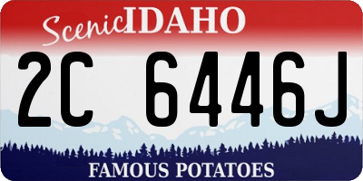 ID license plate 2C6446J