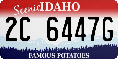 ID license plate 2C6447G