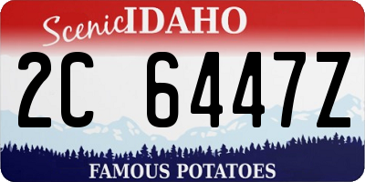 ID license plate 2C6447Z