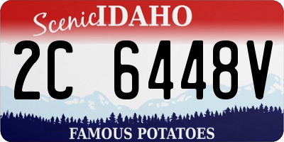 ID license plate 2C6448V