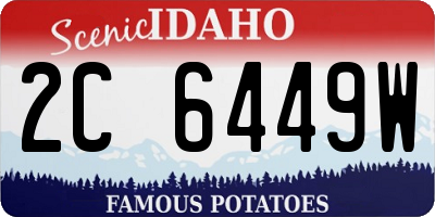 ID license plate 2C6449W