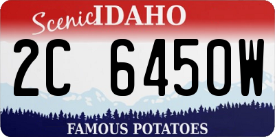 ID license plate 2C6450W