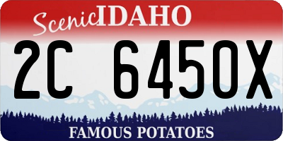ID license plate 2C6450X