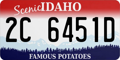 ID license plate 2C6451D