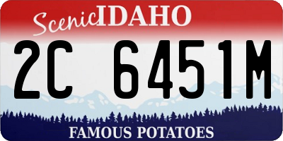 ID license plate 2C6451M