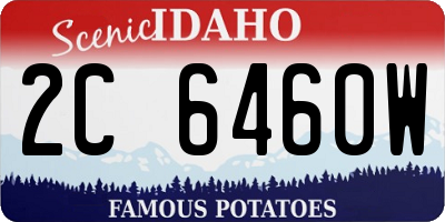 ID license plate 2C6460W