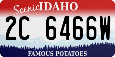 ID license plate 2C6466W