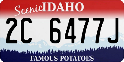 ID license plate 2C6477J