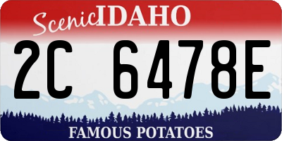 ID license plate 2C6478E
