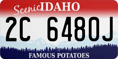 ID license plate 2C6480J