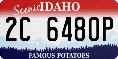 ID license plate 2C6480P