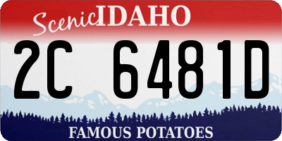 ID license plate 2C6481D