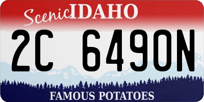 ID license plate 2C6490N