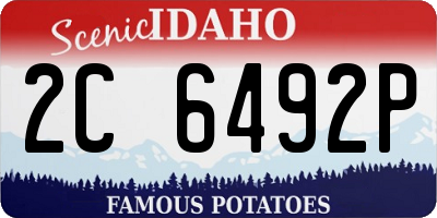 ID license plate 2C6492P