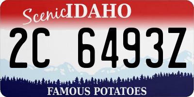 ID license plate 2C6493Z