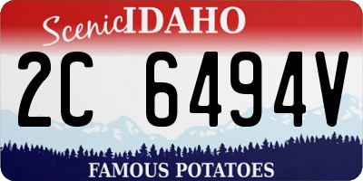 ID license plate 2C6494V
