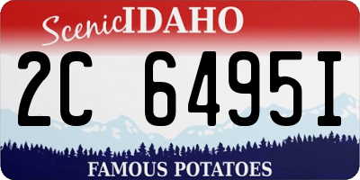 ID license plate 2C6495I
