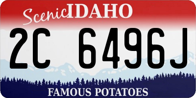 ID license plate 2C6496J