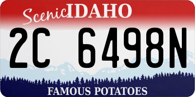 ID license plate 2C6498N