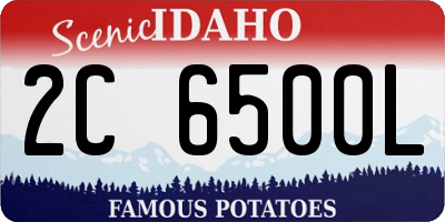 ID license plate 2C6500L