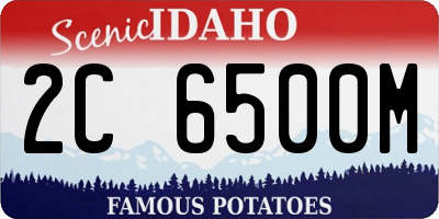 ID license plate 2C6500M