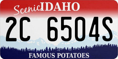 ID license plate 2C6504S