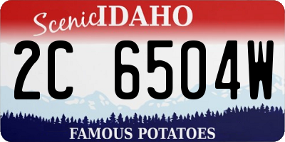 ID license plate 2C6504W