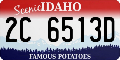 ID license plate 2C6513D
