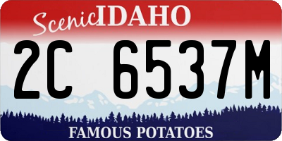 ID license plate 2C6537M