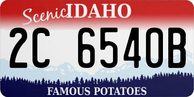 ID license plate 2C6540B