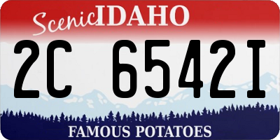 ID license plate 2C6542I