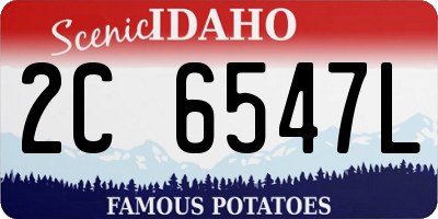 ID license plate 2C6547L