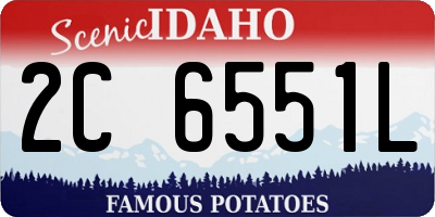ID license plate 2C6551L