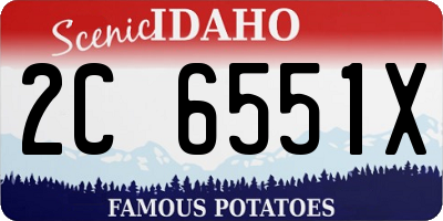 ID license plate 2C6551X