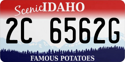 ID license plate 2C6562G
