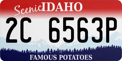 ID license plate 2C6563P
