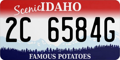 ID license plate 2C6584G