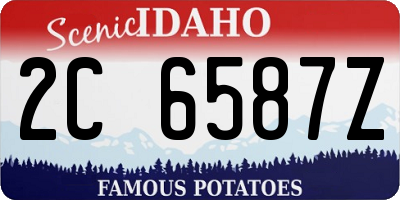 ID license plate 2C6587Z