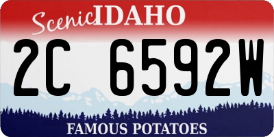 ID license plate 2C6592W