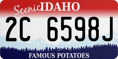 ID license plate 2C6598J