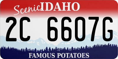 ID license plate 2C6607G