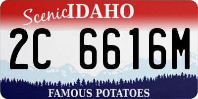 ID license plate 2C6616M