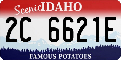ID license plate 2C6621E